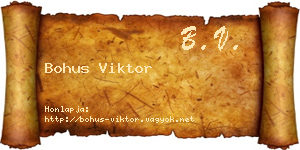 Bohus Viktor névjegykártya